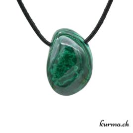 Malachite - Pendentif pierre percée - N°6981.3 • pendentif malachite n°6981.3 2 Malachite pierre pendentif