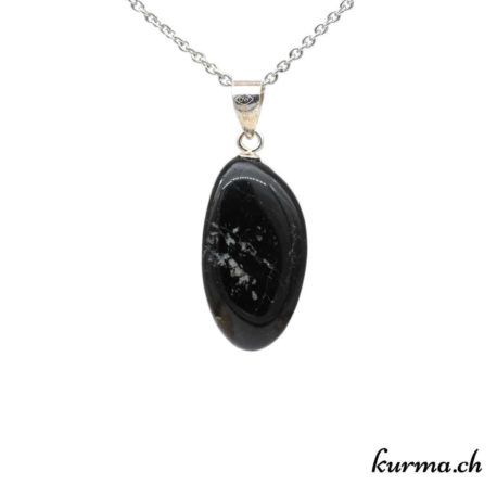 Tourmaline noire collier en argent