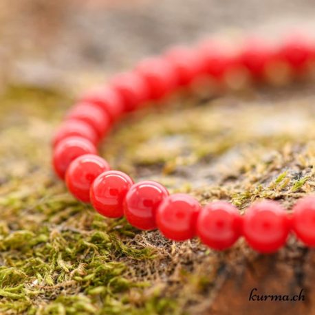 Bracelet Corail rouge 5mm
