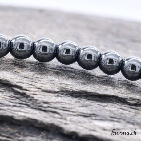 Bracelet Hématite 4mm (pp)- N°10395-2 disponible dans la boutique en ligne Kûrma. Votre magasin de pierre et minéraux en suisse