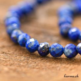 Bracelet Lapis-lazuli 4mm - Facettes