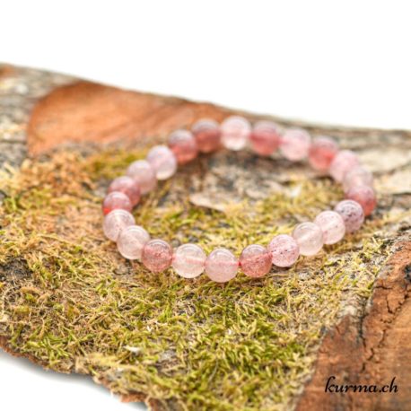 Bracelet Quartz fraise 8mm