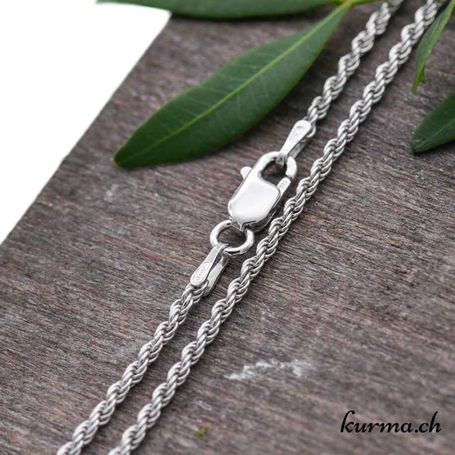 Chaîne En Argent Massif 925 – Maille Torsadée, Style Collier, Occasion