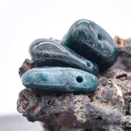 Apatite verte-bleue – Pendentif en pierre percée – N°10510