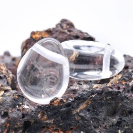 Cristal de roche qualité A – Pendentif en pierre percée – N°7986