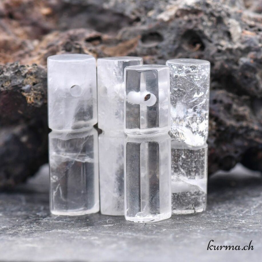 OLYCRAFT 12pcs Quartz Naturel Cristal Blanc Quartz Cristal Pendentif Chakra Pierre Pas Trou Pendentif Pierres de Naturel pour Fabrication de Bijoux Bracelet Collier DIY - 30x9mm