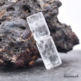 Cristal de roche Hexagone – Pendentif en pierre percée – N°7987