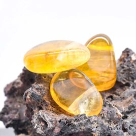 Fluorite jaune-miel – Pendentif en pierre percée – N°13713