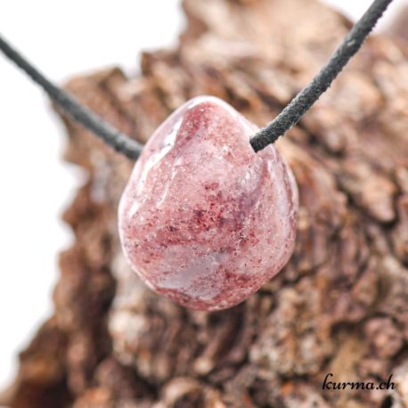 Hilutite (Grenat/Zircon/Goethite/Quartzite - Collier en pierre percée