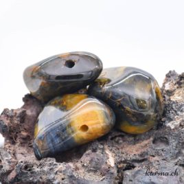 Nellite & Piétersite – Pendentif en pierre percée – N°10533