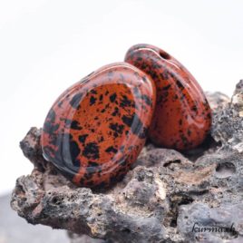 Obsidienne Acajoux – Pendentif en pierre percée – N°7896