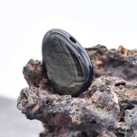 Pendentif Obsidienne Dorée (c) - N°8474-3 disponible dans la boutique en ligne Kûrma. Votre magasin de pierre et minéraux en suisse