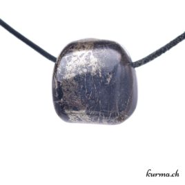Pyrite sur Ardoise – Pendentif minéraux percée – N°7259.2