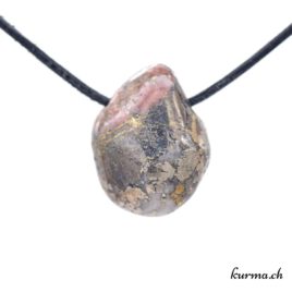 Pyrite sur Quartz – Pendentif minéraux percée – N°10544.3