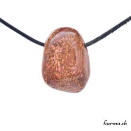 Rhyolite brune – Pendentif minéraux percée – N°10281.3