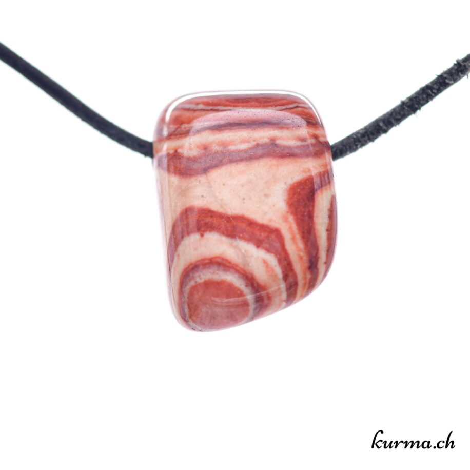Pendentif goutte pierre percée en jaspe peau de serpent - Objets divers