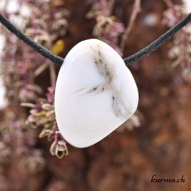 Opale blanche ''Milk Opale'' - Pendentif en pierre percée - N°10273.3 • pendentif opale blanche milck opale n°10273.3 1 1 Opale blanche pendentif