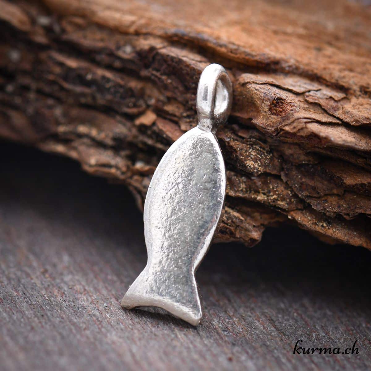 Pendentif poisson argent 925‰ rhodié