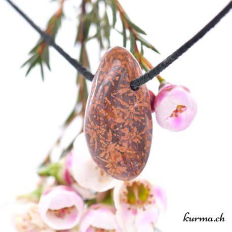 Pendentif Rhyolite Brune - N°10281.2-3 disponible dans la boutique en ligne. Kûrma ton magasin de pierres semi-précieuses en Suisse