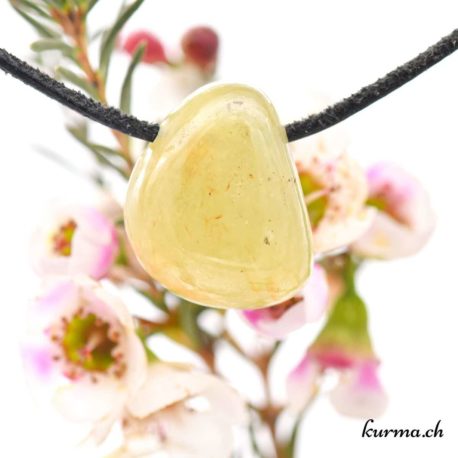 Zaffiro giallo - Ciondolo con pietra traforata