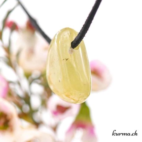 Zaffiro giallo - Ciondolo con pietra traforata