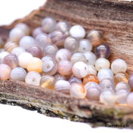 Perles en Agate du Botswana 4mm