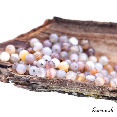 Perle Agate du Botswana 4-4.5mm - Nº10615-2 disponible dans la boutique en ligne. Kûrma ta boutique Suisse de bijoux en perles et de création