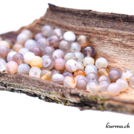 Perle Agate du Botswana 4-4.5mm - Nº10615-3 disponible dans la boutique en ligne. Kûrma ta boutique Suisse de bijoux en perles et de création