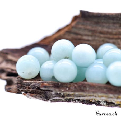 Perle Amazonite 8.5mm (pt) - Nº10700-2 disponible dans la boutique en ligne. Kûrma ta boutique Suisse de bijoux en perles et de création