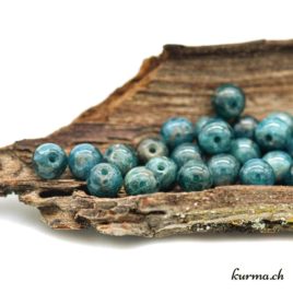 Apatite bleue pétrole - Perles 8-8.5mm