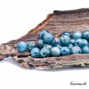 Perles en Apatite bleu pétrole 6mm