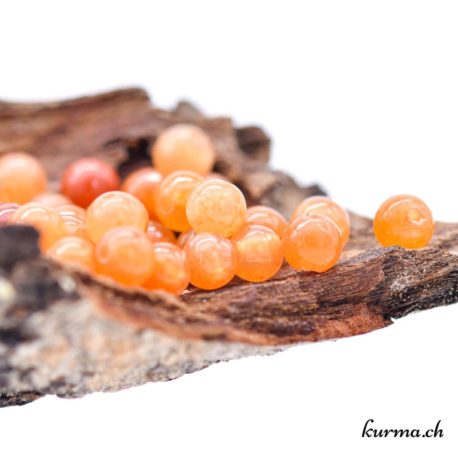 Perle Aventurine Orange 4.5mm - Nº10713-2 disponible dans la boutique en ligne. Kûrma ta boutique Suisse de bijoux en perles et de création