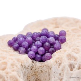 Perles Lépidolite bleu-violette 4mm