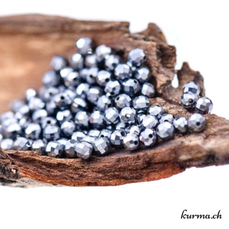 Perle Silicium (sy) 3.3mm Facette - Nº10748-2 disponible dans la boutique en ligne. Kûrma ta boutique Suisse de bijoux en perles et de création