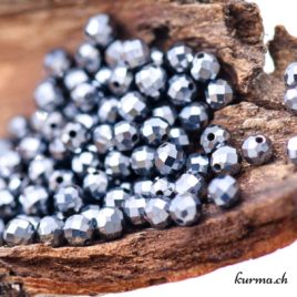 Silicium – Perles facettes 3.3mm – N°10748