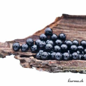 Perles en Tourmaline noire 4mm