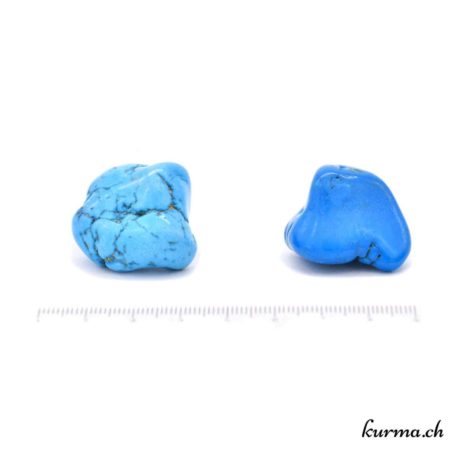 Pierre Roulée Magnésite Bleu _Turquenite_ 3-3.5cm  - Nº 6957.1-4 disponible dans la boutique en ligne. Kûrma ton magasin de pierres semi-précieuses en Suisse