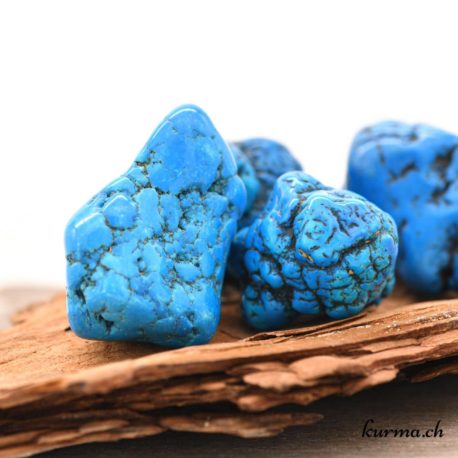 Pierre Roulée Magnésite Bleu _Turquenite_ 3-4cm  - Nº 6957.2-3 disponible dans la boutique en ligne. Kûrma ton magasin de pierres semi-précieuses en Suisse