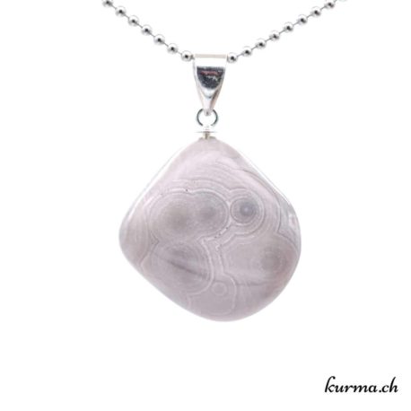 Agate rose-grise bijou en argent