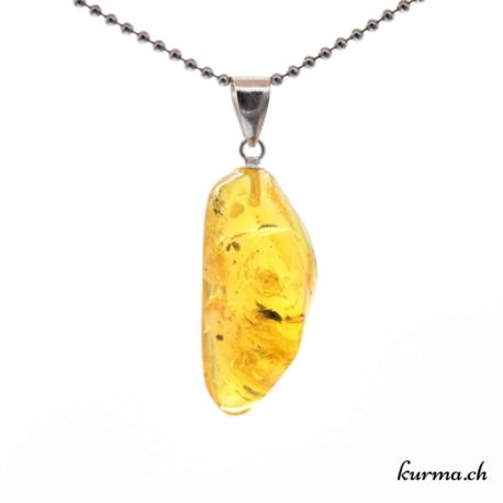 Pendentif Ambre avec boucle en argent - N°11613.1-3 disponible dans la boutique en ligne. Kûrma ton magasin de pierres semi-précieuses en Suisse