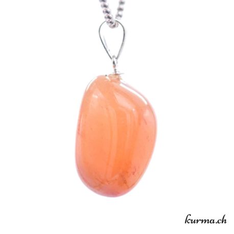 Pendentif Aventurine Orange avec boucle en argent - N°11628.1-2 disponible dans la boutique en ligne. Kûrma ton magasin de pierres semi-précieuses en Suisse