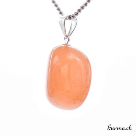 Pendentif Aventurine Orange avec boucle en argent - N°11628.3-2 disponible dans la boutique en ligne. Kûrma ton magasin de pierres semi-précieuses en Suisse