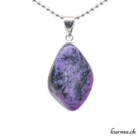 Charoïte pendentif boucle en argent