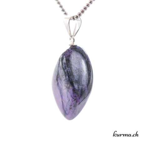 Charoïte pendentif boucle en argent