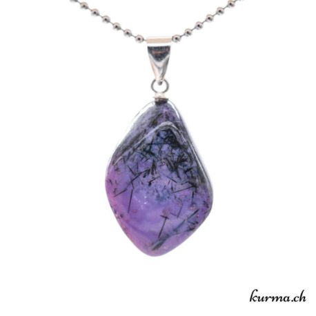 Charoïte pendentif boucle en argent