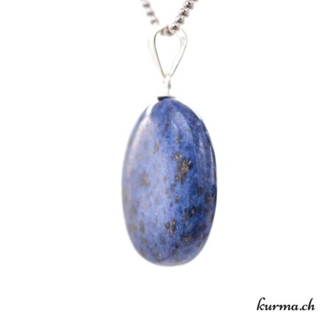 Pendentif Dumortiérite avec boucle en argent - N°11654.3-2 disponible dans la boutique en ligne. Kûrma ton magasin de pierres semi-précieuses en Suisse