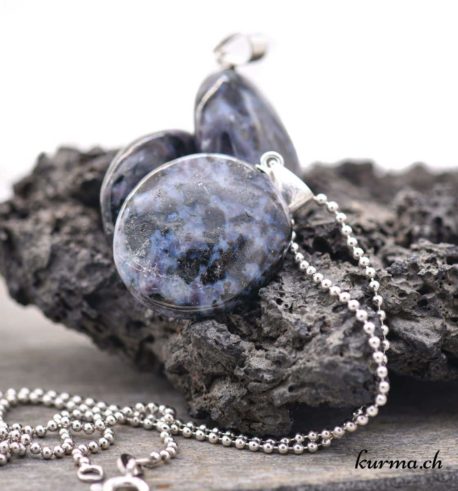 Gabbro &#039;Merlinite&#039; Anhänger in Silber 925