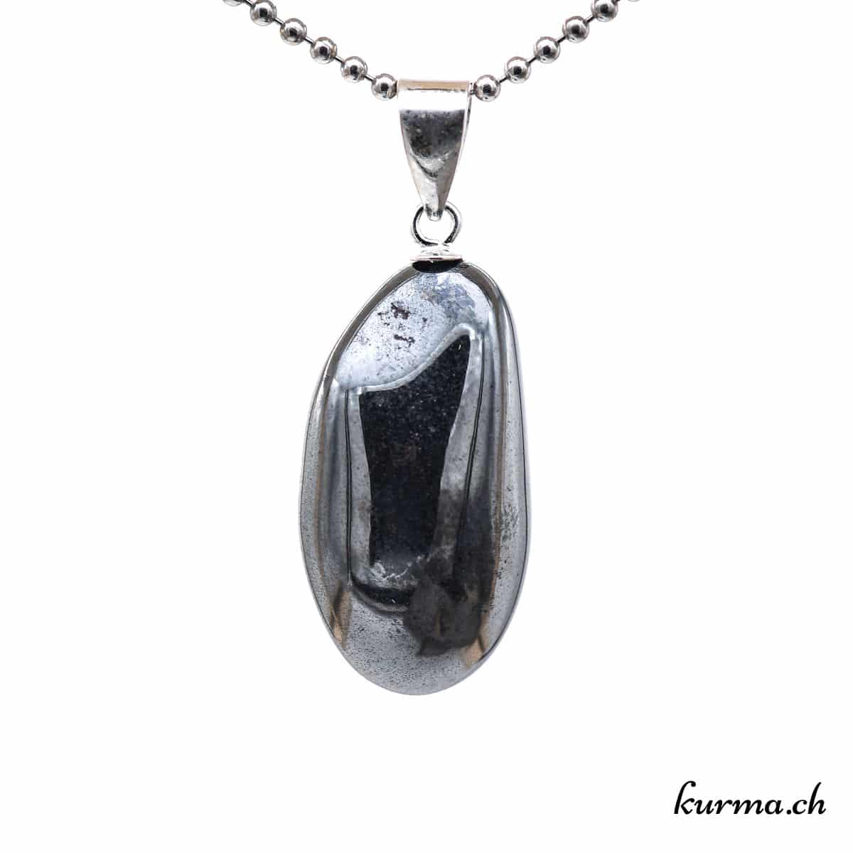 Pendentif En Hématite Forme Pyramide - Collier Avec Breloque En Pierre Noire - Thème Chakra, Marque France Minéraux