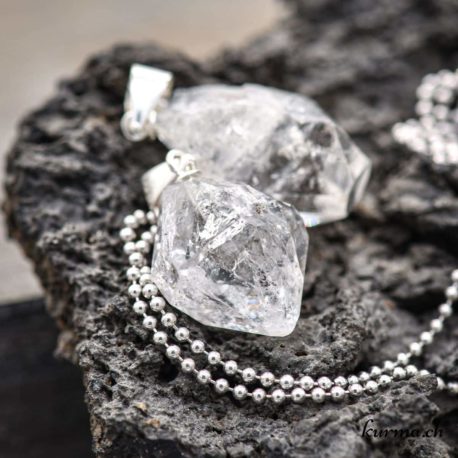 Herkimer cristal pendentif en argent 925