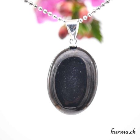 Jais pendentif boucle en argent